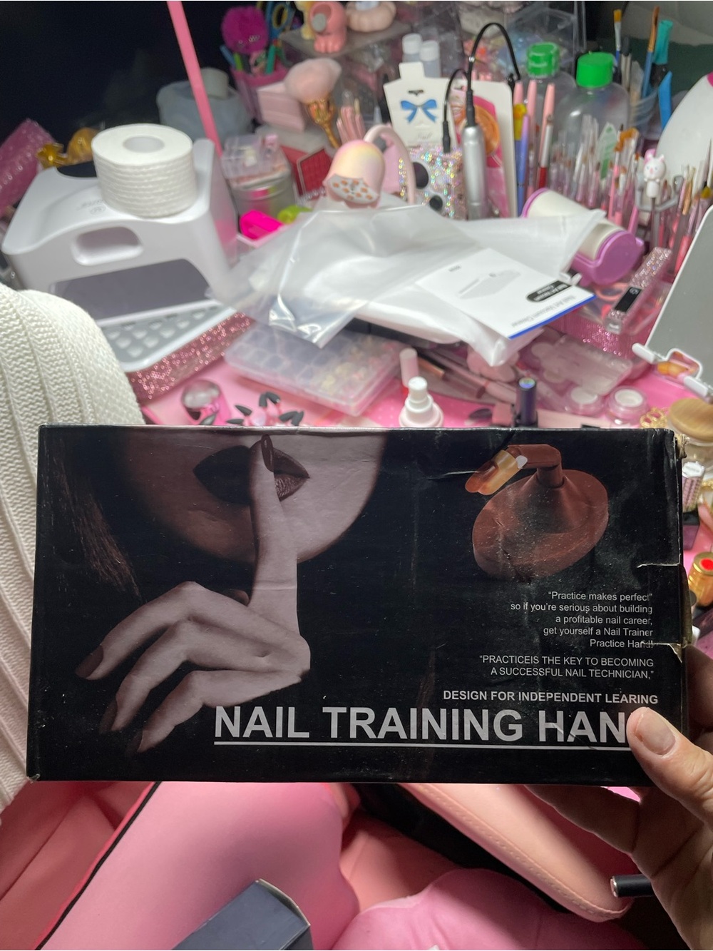 Nail Training Hand Practice Model - Black